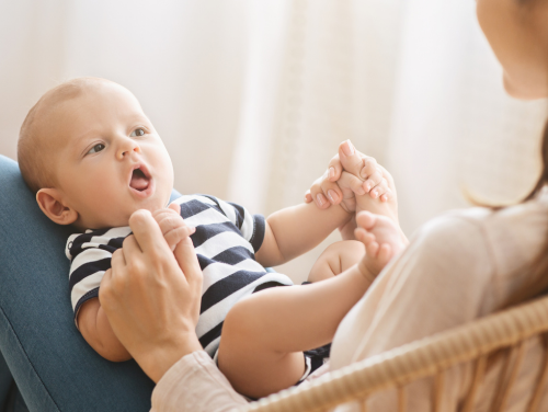 Blog post cover: Speech Milestones for Babies: What to Expect in the First Year